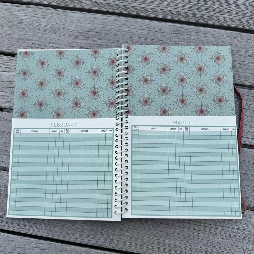 NEW Home Finance and bill organizer book budget planner monthly pockets